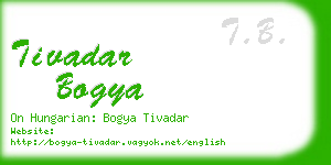 tivadar bogya business card